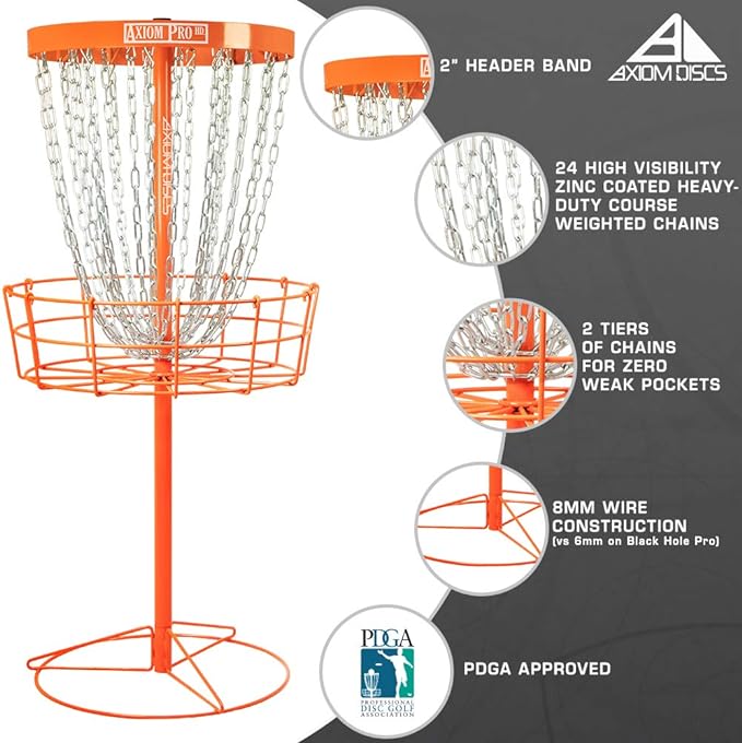 Axiom Discs Pro HD 24-Chain Disc Golf Basket